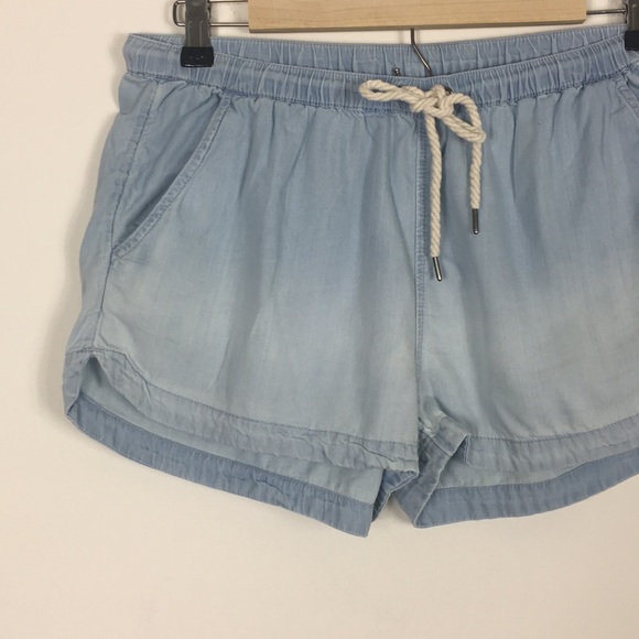 🛑🛑 SOLD!! Aerie Blue Chambray Ombré Soft Shorts - Picture 3 of 7